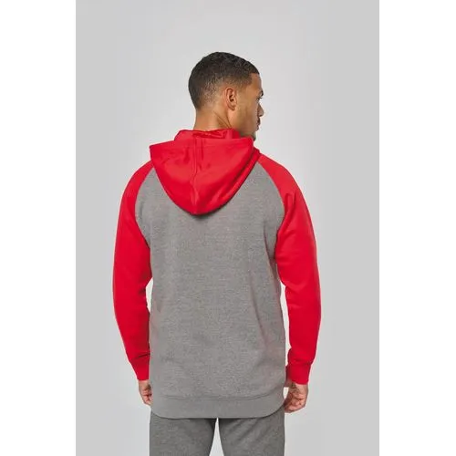 Veste molleton zippée capuche bicolore unisexe