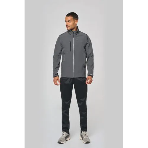 Veste softshell sport manches amovibles unisexe
