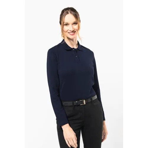 Polo Supima® manches longues femme 3 Polo Supima® manches longues femme