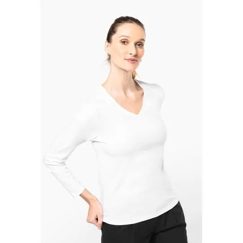T-shirt Supima® col V manches longues femme 3 T-shirt Supima® col V manches longues femme