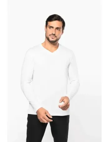 T-shirt Supima® col V manches longues homme 1 T-shirt Supima® col V manches longues homme
