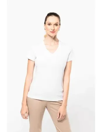 T-shirt Supima® col V manches courtes femme 1 T-shirt Supima® col V manches courtes femme