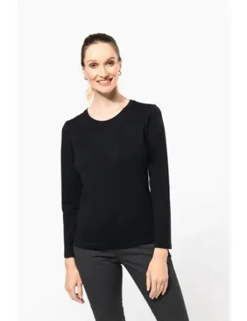 T-shirt Supima® col rond manches longues femme 1 T-shirt Supima® col rond manches longues femme