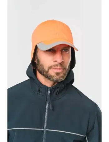 Casquette hiver fluorescente – 6 panneaux 1 Casquette hiver fluorescente - 6 panneaux