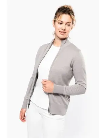 Cardigan zippé femme