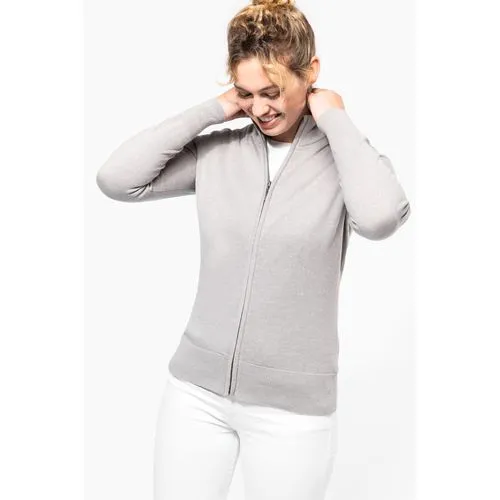 Cardigan zippé femme