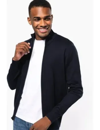 Cardigan zippé homme