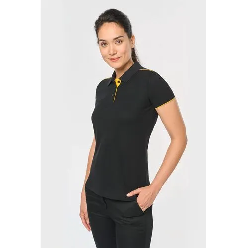 Polo Day To Day contrasté manches courtes femme
