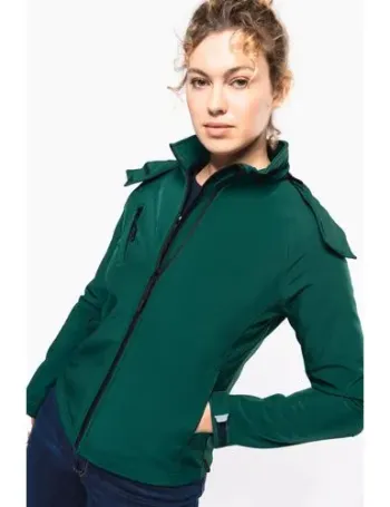 Veste softshell à capuche amovible femme