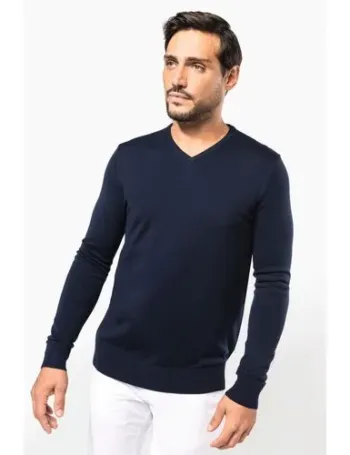 Pull Mérinos col V homme 1 Pull Mérinos col V homme