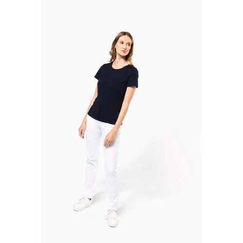T-shirt Supima® col rond manches courtes femme