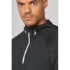 Sweat-shirt à capuche 1/4 zip sport unisexe