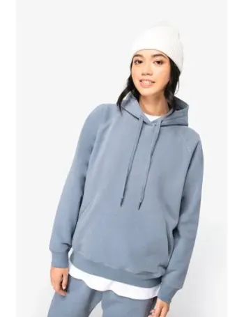Sweat-shirt écoresponsable à capuche raglan femme