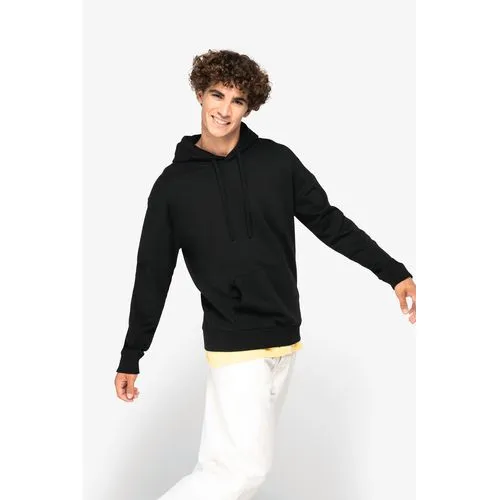 Sweat-shirt écoresponsable à capuche  à épaules tombantes French Terry unisexe