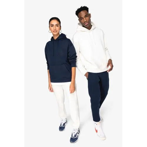 Sweat-shirt écoresponsable à capuche à épaules tombantes molleton gratté unisexe