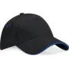 Casquette homme Ultimate à 5 panneaux sandwich contrasté Beechfield bleu royal brillant 300 g/m² coton taille unique 1 Casquette homme Ultimate à 5 panneaux sandwich contrasté