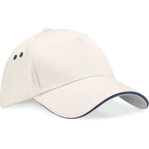 Casquette homme Ultimate à 5 panneaux sandwich contrasté Beechfield french navy 300 g/m² coton taille unique 1 Casquette homme Ultimate à 5 panneaux sandwich contrasté