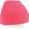 Bonnet Original à revers rose fluo 1 Bonnet Original à revers