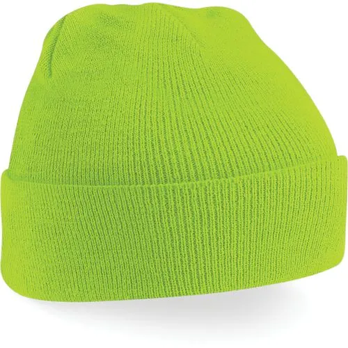 Bonnet Original à revers vert citron 1 Bonnet Original à revers