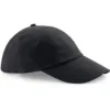 Casquette profil bas en coton drill – 6 panneaux noir 1 Casquette profil bas en coton drill - 6 panneaux