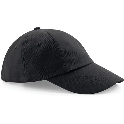 Casquette profil bas en coton drill – 6 panneaux noir 1 Casquette profil bas en coton drill - 6 panneaux