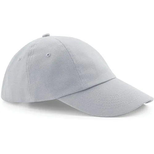 Casquette profil bas en coton drill – 6 panneaux gris clair 1 Casquette profil bas en coton drill - 6 panneaux