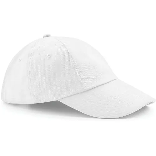 Casquette profil bas en coton drill – 6 panneaux blanc 1 Casquette profil bas en coton drill - 6 panneaux