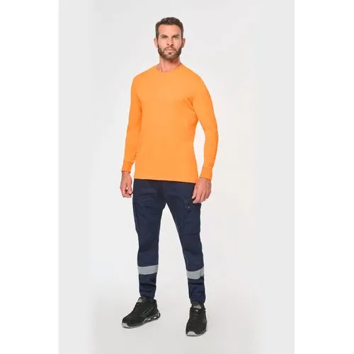 Pantalon cargo unisexe avec bas élastiqué et bande réfléchissante