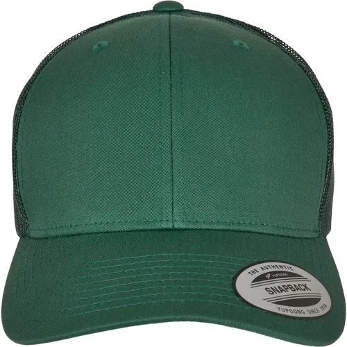 Casquette retro trucker vert feuillage 1 Casquette retro trucker