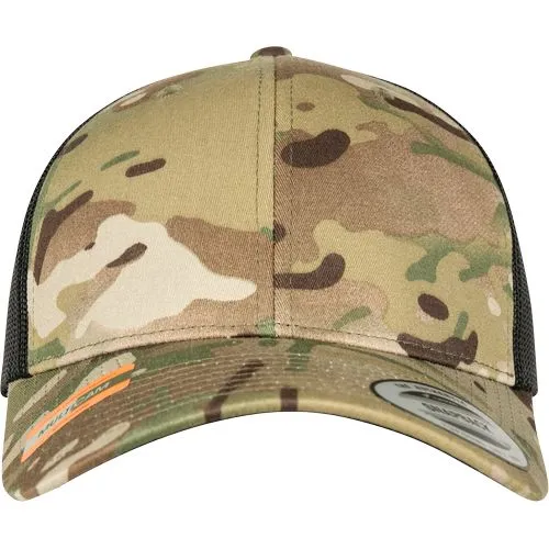 Casquette retro trucker multicam camouflage vert militaire 1 Casquette retro trucker multicam