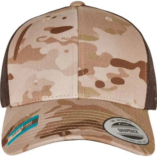 Casquette retro trucker multicam camouflage noir 1 Casquette retro trucker multicam