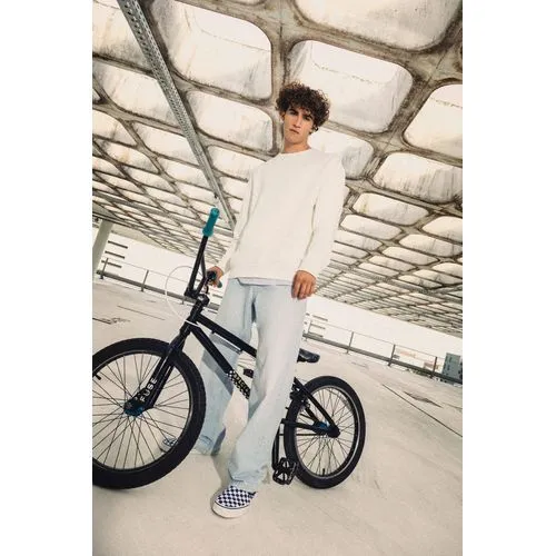 Sweat-shirt écoresponsable à col rond à épaules tombantes French Terry unisexe