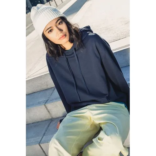 Sweat-shirt écoresponsable à capuche  à épaules tombantes French Terry unisexe