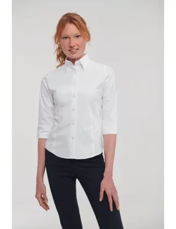 Chemise fittée femme manches 3/4 1 Chemise fittée femme manches 3/4