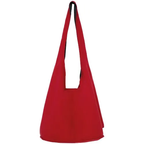 Sac bandoulière en molleton rouge hibiscus 1 Sac bandoulière en molleton