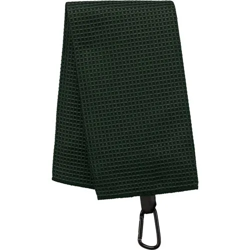Serviette de golf nid d’abeille – 50 x 40 cm vert forêt 1 Serviette de golf nid d'abeille - 50 x 40 cm