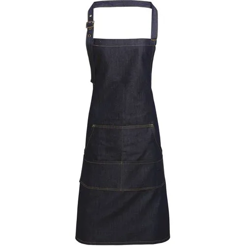Tablier à bavette “Denim” indigo denim 1 Tablier à bavette "Denim"
