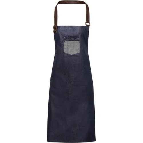 Tablier à bavette “Division” indigo denim 1 Tablier à bavette "Division"