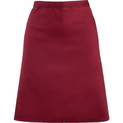 Tablier taille “Colours” mi-long bourgogne 1 Tablier taille "Colours" mi-long