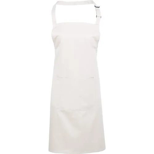 Tablier à bavette “Colours” avec poche blanc 1 Tablier à bavette "Colours" avec poche