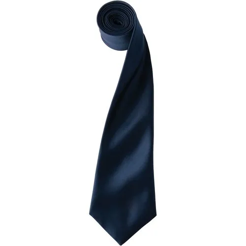 Cravate en satin Colours”” Premier bleu marine polyester taille unique 1 Cravate en satin "Colours"