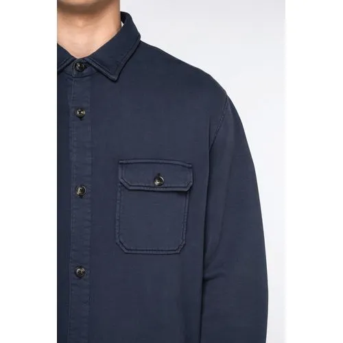 Surchemise écoresponsable délavée en molleton gratté homme