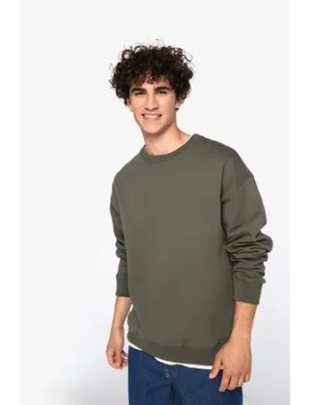 Sweat-shirt écoresponsable à col rond oversize unisexe