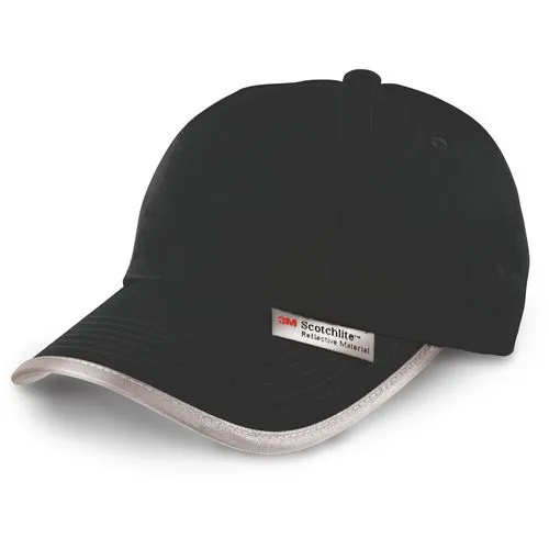 Casquette avec bordures réfléchissantes noir 1 Casquette avec bordures réfléchissantes