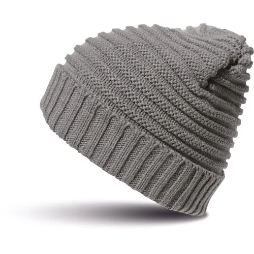 Bonnet tressé gris 1 Bonnet tressé