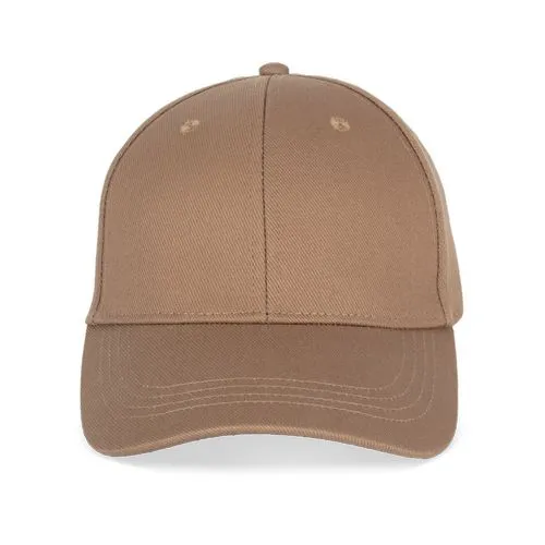 Casquette écoresponsable 6 panneaux unisexe camel foncé 1 Casquette écoresponsable 6 panneaux unisexe