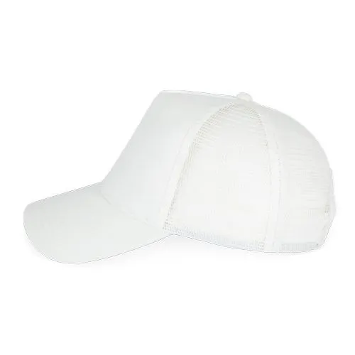 Casquette trucker écoresponsable 5 panneaux unisexe ivoire 3 Casquette trucker écoresponsable 5 panneaux unisexe