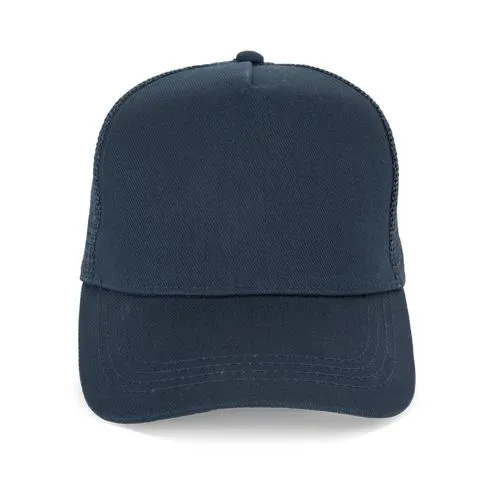 Casquette trucker écoresponsable 5 panneaux unisexe bleu marine classique 1 Casquette trucker écoresponsable 5 panneaux unisexe