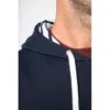 Sweat-shirt à capuche contrastée à motifs unisexe