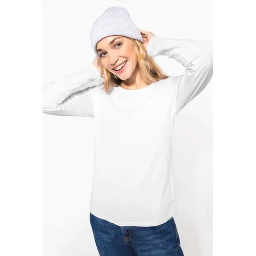 T-shirt col rond manches longues femme